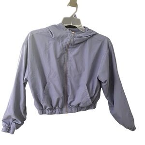 Cropped purple wind breaker